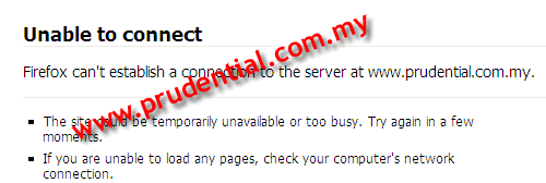 Prudential Malaysia. Website Error. No access | Life ...